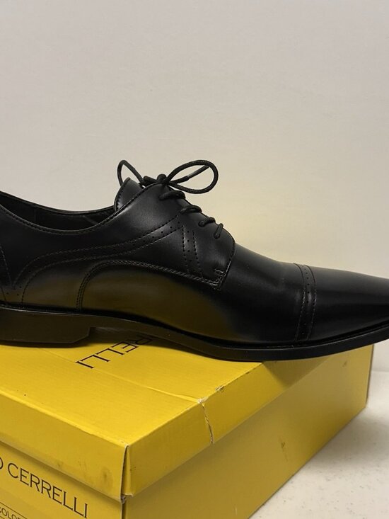 Antonio Cerrelli Black Oxford Dress Shoes Mens Size 13 Lace Up Faux Leather